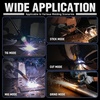 image:imageYESWELDER Auto Darkening Welding Helmet with Blue Light Blocking Large View 393x366 Inch True Color 1111 Optical Clarity Shade 359913 Solar Powered 4 Arc SensorsCyberpunk