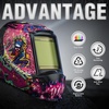 image:imageYESWELDER Auto Darkening Welding Helmet with Blue Light Blocking Large View 393x366 Inch True Color 1111 Optical Clarity Shade 359913 Solar Powered 4 Arc SensorsBlack Graffiti