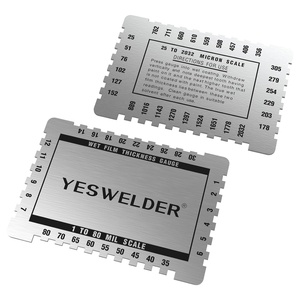 image:imageYESWELDER Wet Film Thickness Gauge Comb 180 Mil Scale  high quality Aluminum corrosionresistant Compact coating gauge for paints varnishes resins and gel coatsAluminum Thickness Gauge Comb