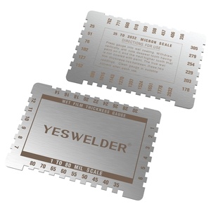 image:imageYESWELDER Wet Film Thickness Gauge Comb 180 Mil Scale  high quality Aluminum corrosionresistant Compact coating gauge for paints varnishes resins and gel coatsStainless Steel Thickness Gauge Comb
