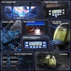 image:imageYESWELDER AutoShade Welding Helmet Internal Digital Control 180 View  three sides autodarkening 1111 true color auto adjust 5 arc sensors shade 348914 customized memory presetsBlack