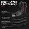 image:imageYESWELDER Steel Toe Welding Boots PullOn Leather Work BootsBlack